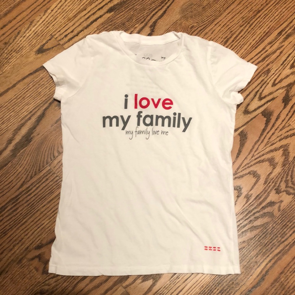 Peace love world girl’s large white color t-shirt